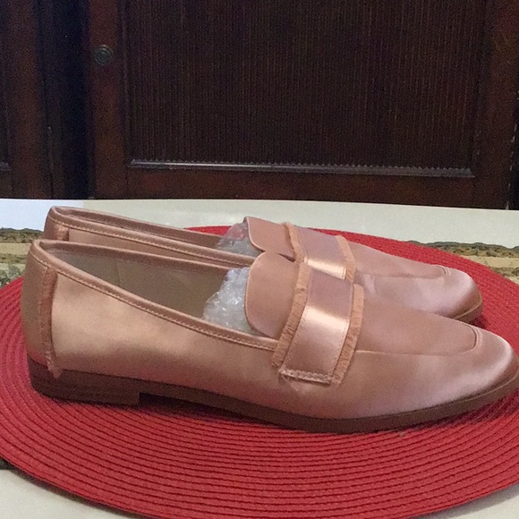EUC. ZARA Satin Penny Loafer Shoes Slip On Low Heel - Picture 6 of 12